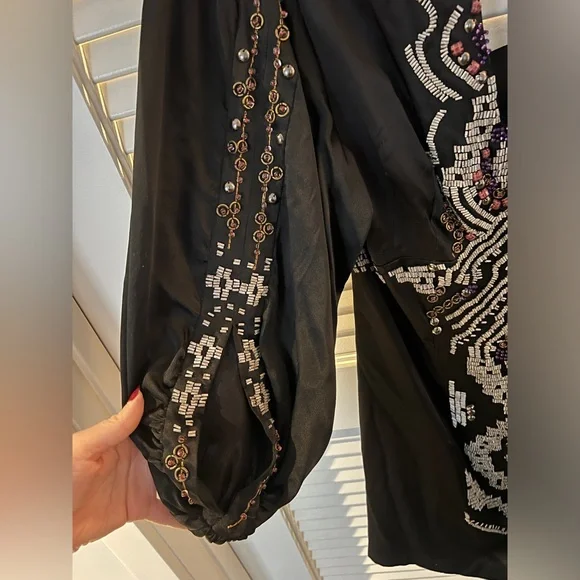 Nanette Lepor Silk Beaded Sleeved Mini Dress - Picture 7 of 13